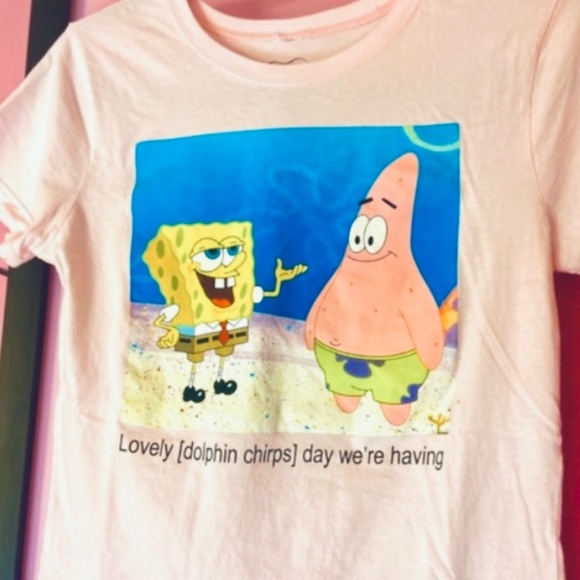 Spongebob “Sailor Mouth” 🐬 Graphic T-Shirt Nickelodeon Cartoon Women’s Medium - Picture 3 of 3